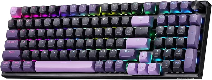 Redragon K740 PRO Wireless RGB Gaming Keyboard, Aluminum Base & Knob, 95% | Rock-Solid Metal Build, Multi-Function Control Wheel, Creamy Custom Switch, Swap-Ready Socket, Fade-Resistant PBT Keycap by REDRAGON