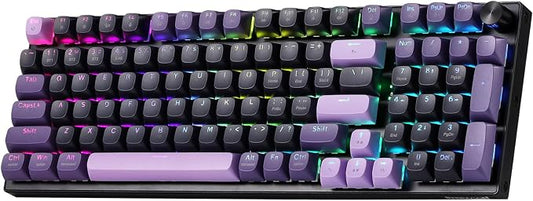 Redragon K740 PRO Wireless RGB Gaming Keyboard, Aluminum Base & Knob, 95% | Rock-Solid Metal Build, Multi-Function Control Wheel, Creamy Custom Switch, Swap-Ready Socket, Fade-Resistant PBT Keycap by REDRAGON