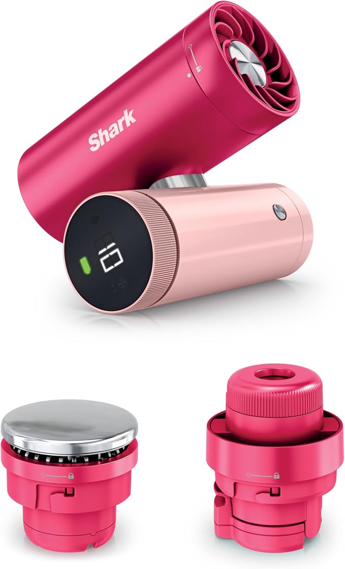 Shark ChillPill – The Only 3-in-1 Personal Cooling System with Fan, InstaChill Cooling Plate & Dry-Touch Mist – Portable, Handheld, Drops Skin Temp Up to 16°F, 10 Speeds, Dragon Fruit, FA022PK by Unknown