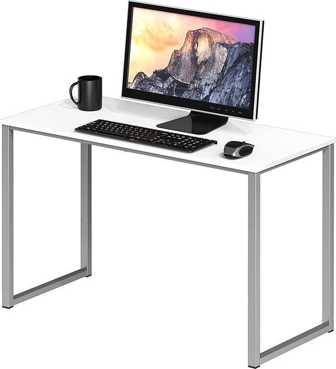 SHW Mission 32-Inch Home Office Computer Desk, White by SHW