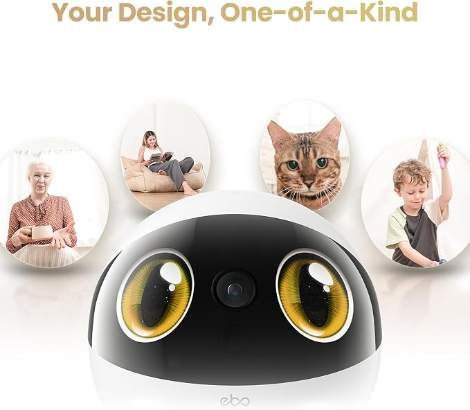 Enabot EBO Air 2S Mobile Robot Camera: 2.5K FamilyBot with Two-Way Video | Whole-Home Mobility, Custom Facial Image, Auto-Recharge, Night Vision, Long Distance Gift for Family/Pets - Image 7