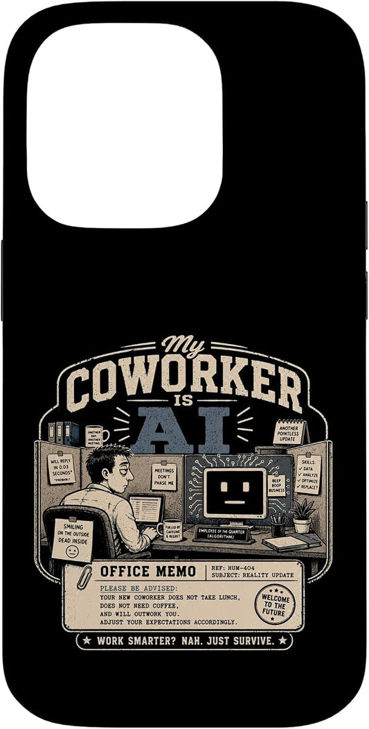 My Coworker is AI Office Humor Funny Workplace Replacement Case for iPhone 14 Pro by Unknown