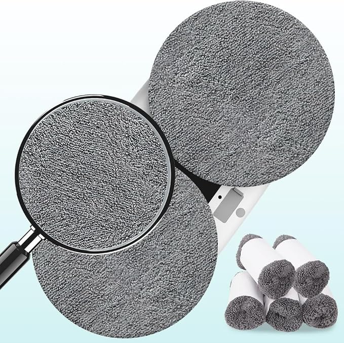 12 Pieces Microfiber Replacement Pads for W2/W3/X1 Window Cleaners, Reusable, Machine Washable (12) - Image 2