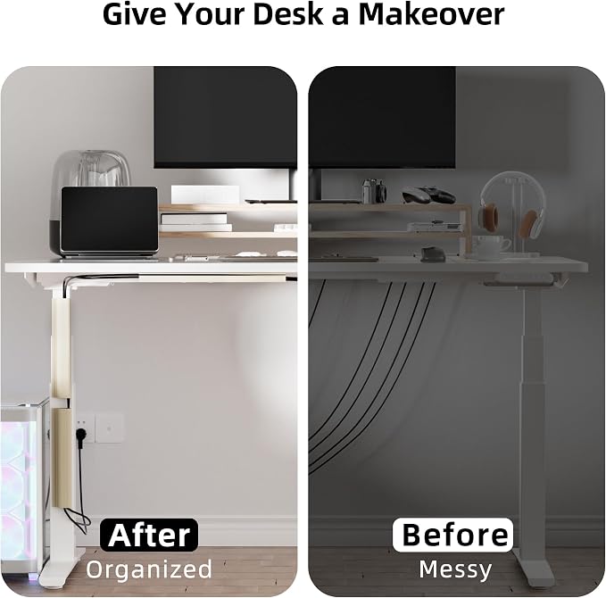 YECAYE 157in Cable Management, Cord Organizer,Easy Install Self-Adhesive Cord Hider, Cable Organizer, Cable Hider for Office Organization,Child & Pet Proof, Beige - Image 5