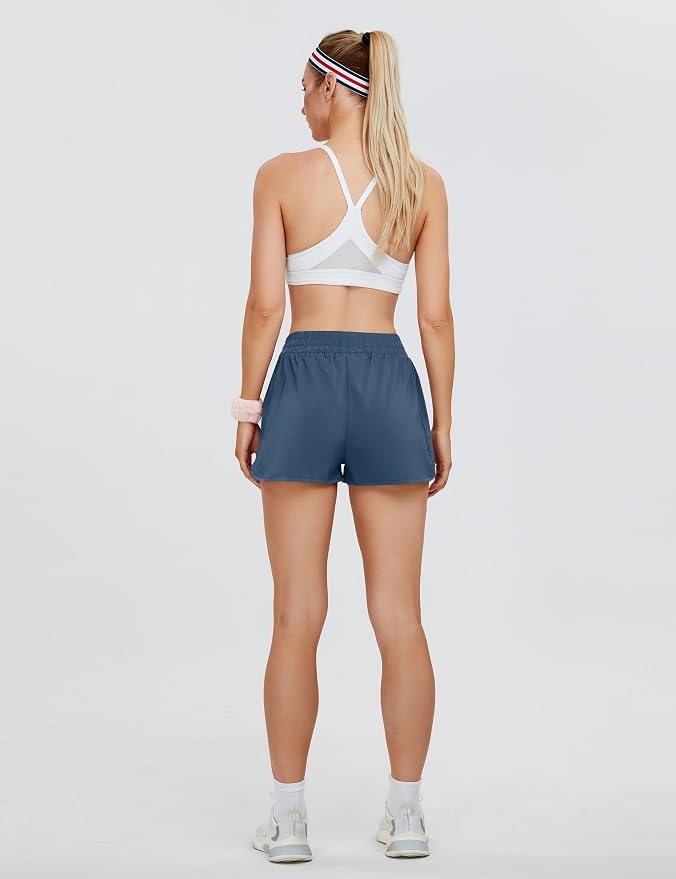 Blooming Jelly Women's Quick-Dry Running Shorts Workout Sport Layer Active Shorts with Pockets 1.75" - Image 4