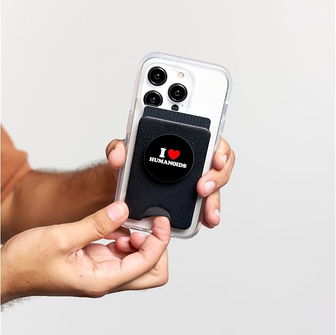 Humanoid Heart Funny Cute Embodied AI Bot Robot Being Fan PopSockets PopWallet for MagSafe - Image 5