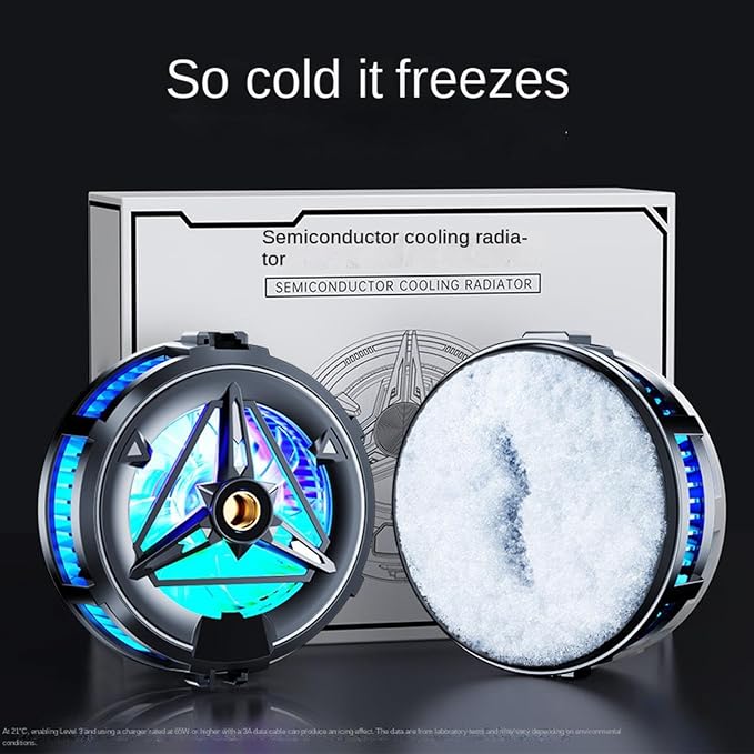 Magnetic Cooler, Plug-in – Portable Semiconductor Fan Phone, Temperature Display&Light Laptops Tablet, Home Vlogging Outdoor Live Streaming | Laptops Tablet Home Vlogging Outdoor Live Streaming - Image 7