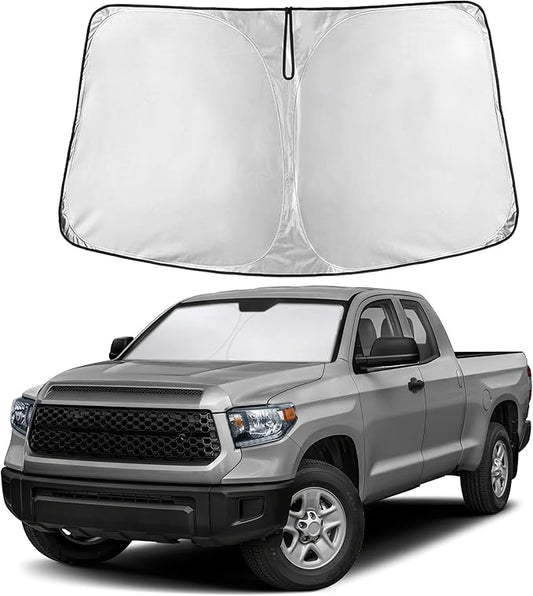 EcoNour Windshield Sun Shade Compatible for Toyota Tundra 2022–2026 | Custom Fit Pickup Truck Front Window Sunshade | Foldable UV & Heat Reflective Sun Visor by EcoNour