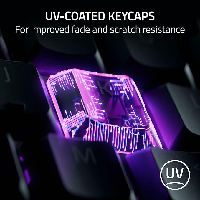 Razer Ornata V3 TKL Gaming Keyboard, Low-Profile Keys, Black | Mecha-Membrane Switches, UV-Coated Keycaps, Backlit Media Keys, 8-Zone RGB Lighting, Spill-Resistant, Magnetic Wrist Rest - Image 4