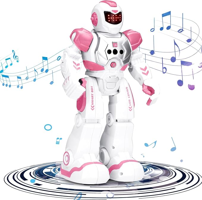 KingsDragon Robots Toy for Kids, RC Gesture Sensing Toy, Interactive Walking Singing Dancing Robot Birthday Presents for Boys Girls Age 6 7 8 9 Years Old,Pink - Image 6