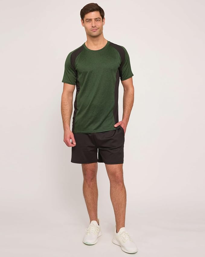 5 Pack Men's Dry Fit Short Sleeve T-Shirt Gym Workout Athletic Running Tee | Cooling, Moisture-Wicking, Crew Neck, Quick-Dry, Breathable, Active, Exercise, Fitness, Basketball, Cycling, Hiking, Tennis - Image 8