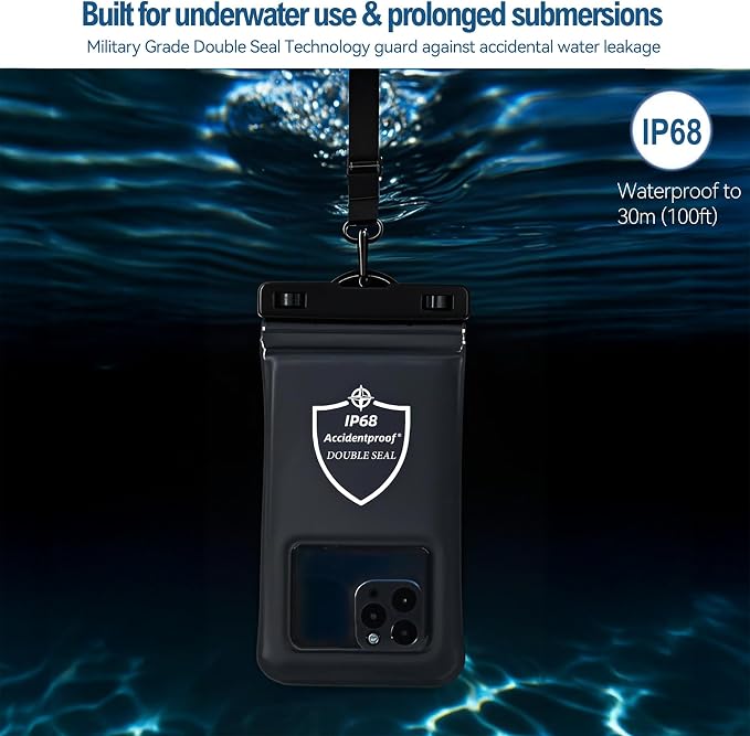 AiRunTech Floating Waterproof Phone Pouch,Double Seal Phone Case with Lanyard Protector for iPhone 17 16 15 14 13 12 Pro Max,Kayak Cellphone Bag Beach Cruise Ship Essentials Vacation Accessories - Image 2