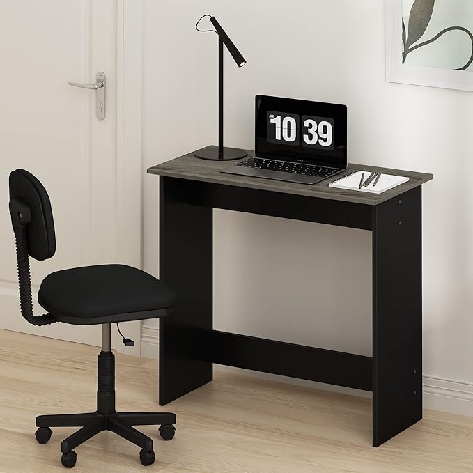 Furinno Simplistic Small Desk, 31.3" Wide Gaming Desk, Rectangular Computer Desk with Rounded Edges, Office Desk for Home Office, Bedroom, Study Room, Dorm, French Oak - Image 2