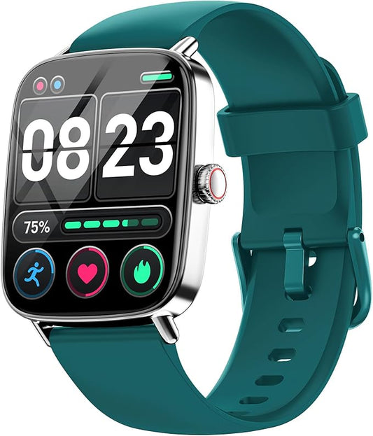 Smart Watch for Men Women, 1.85" HD Smartwatch Compatible iPhone/Samsung/Android (Answer/Make Calls), 100+ Sport Modes Fitness Tracker with Heart Rate/Sleep/SpO2 Monitor, IP68 Waterproof by AEAC