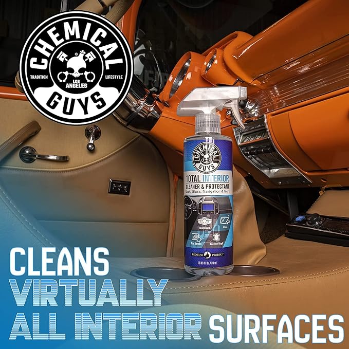 Chemical Guys, Total Interior Cleaner & Protectant, Leather & Vinyl, 16 oz | Cleans dashboards, seats, door panels, trim and glass in one step, leaving a fresh, streak-free, factory-style look - Image 5