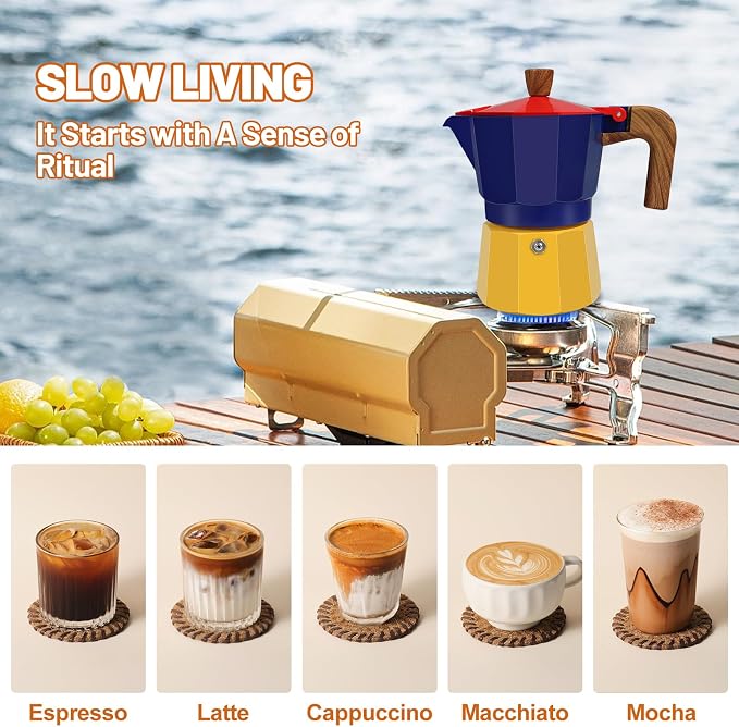 12 Cup Aluminum Espresso Stovetop Moka Pot Express Coffee Maker Percolator Italian Classic Mocha Coffee Machine for Italian and Cuban Cafe Brewing for Home & Camping 600ml 20oz - Image 7