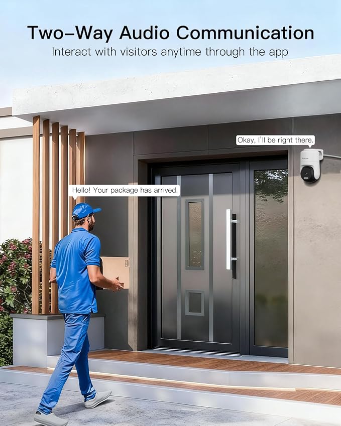 VIMTAG 2.5K 4MP Outdoor Security Camera, Pan/Tilt WiFi Home CCTV Camera, 360° View & Motion Tracking, Color Night Vision, 2-Way Audio, AI Detection Alarm, IP66, Cloud & SD Card Storage, Works w/Alexa - Image 7