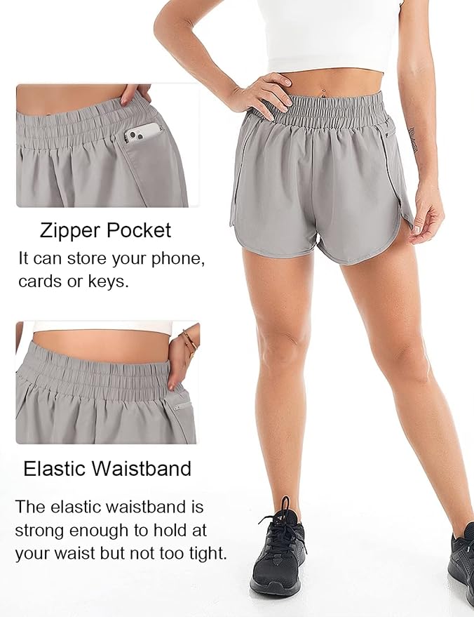 Blooming Jelly Women's Quick-Dry Running Shorts Workout Sport Layer Active Shorts with Pockets 1.75" - Image 4