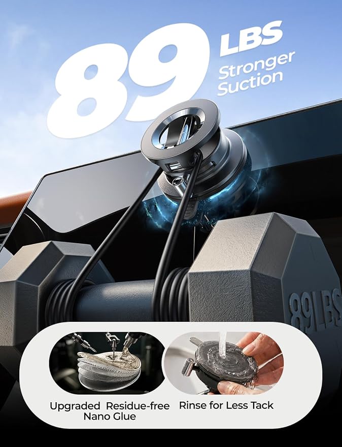 LISEN for Magsafe Car Mount, Magnetic Phone Holders for Your Car Vacuum, Phone Mount for Car Accessories for Women Men Jeep BMW, Suction Phone Holder Gifts Kits, for iPhone 17 Pro Max 16 15 14 13 12 - Image 2