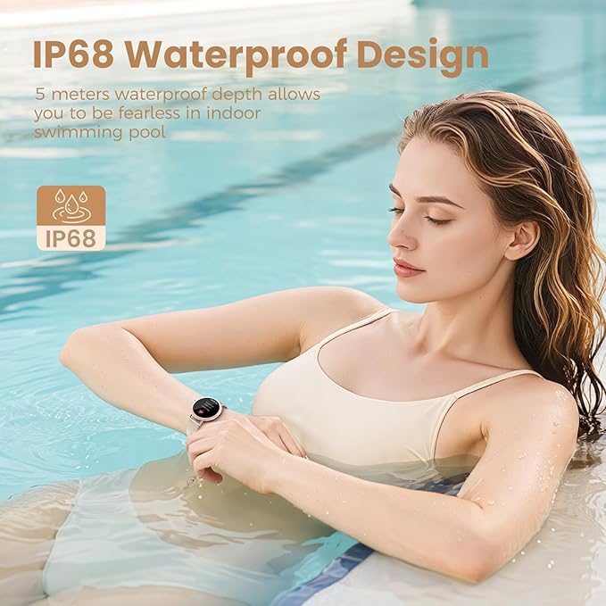 KEEPONFIT Smart Watch for Men/Women Android & iPhone, 1.27" Touch Screen Fitness Tracker with Answer/Make Calls, IP68 Waterproof Heart Rate/Sleep/SpO2 Monitor, Pedometer, 100+ Sport Modes - Image 6