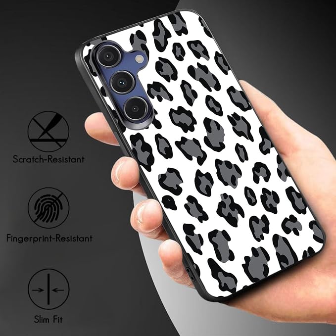 Designed for Galaxy S25 FE Phone Case,Slim Silicone Shockproof Protective Case for Galaxy S25 FE 6.7 inch,Leopard Print - Image 3