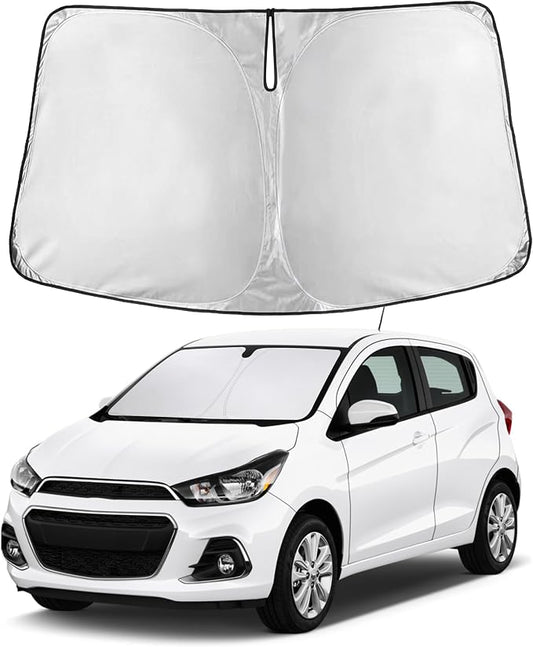 EcoNour Windshield Sunshade Compatible for Chevrolet Spark 2013-2014 2015 2016, Sun Visor for Front Windshield & Window Sun Shade Cover, UV Heat Blocker & Protector, Car Accessories by EcoNour