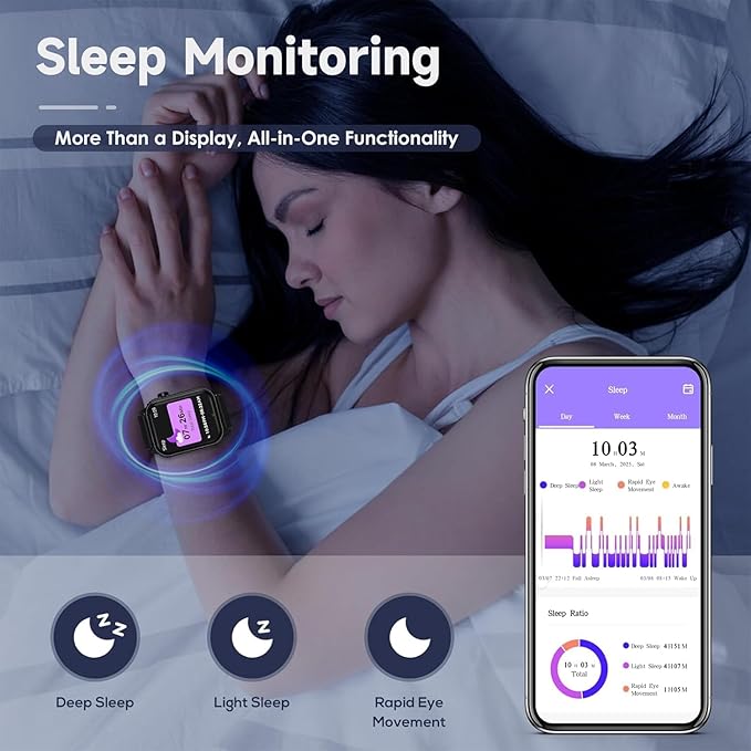 Smart Watch for Men, 120 Sports Modes Smartwatch with 1.83" HD, Alexa Built-in, Heart Rate/Sleep Monitor, IP67 Waterproof, Bluetooth Call & Music Control Fitness Watch for iPhone/Android (Black) - Image 7