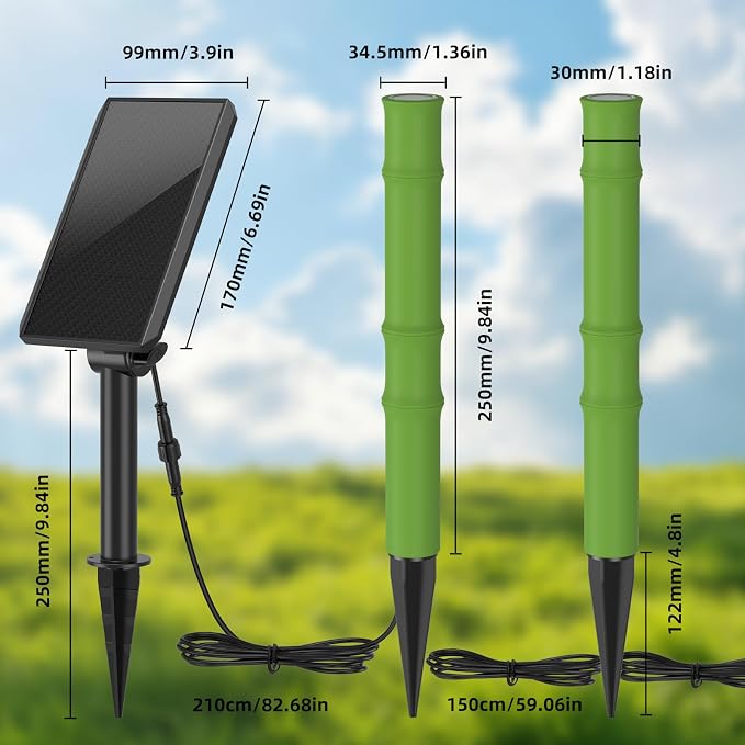 Solar Garden Lights, Solar Pathway Lights Outdoor 4 Pack, 3500K Warm LED Solar Lights Outdoor Waterproof with Split Design Flexible Bend Bamboo Stakes for Yard Lawn Patio Decor Outside - Image 9