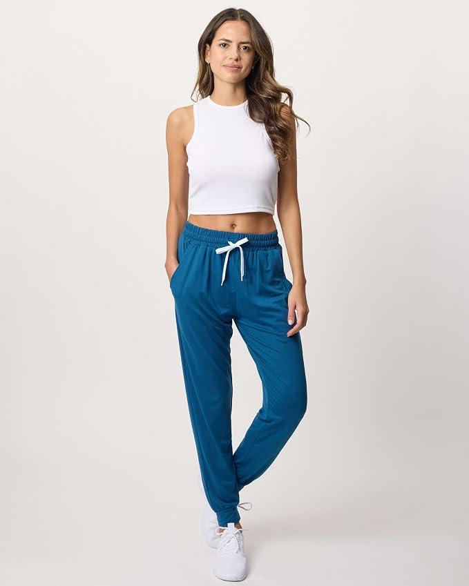 3 Pack Women's Lounge Joggers Sweatpant Active Athletic Yoga Workout Pocket | Available in Plus Size, Ladies Casual, Drawstring Gym Pants, Sleep Bottoms, Hiking, Running, Fitness, Exercise, Pajama, Soft - Image 6