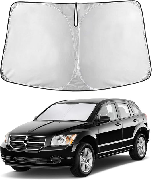EcoNour Windshield Sunshade Compatible for Dodge Caliber 2007-2010 2011 2012, Sun Visor for Front Windshield & Window Sun Shade Cover, UV Heat Blocker & Protector, Car Accessories by EcoNour