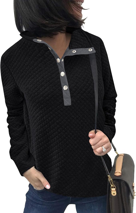 BTFBM Women Fashion Quilted Pattern Lightweight Zipper Long Sleeve Plain Casual Ladies Sweatshirts Pullovers Shirts Tops by BTFBM