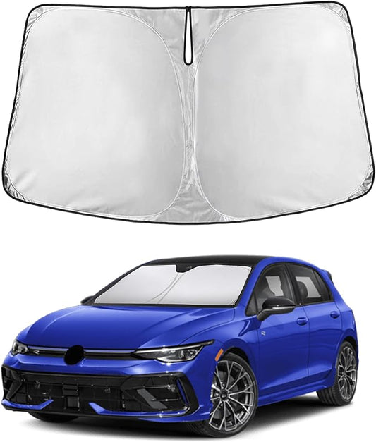 EcoNour Windshield Sunshade Compatible for Volkswagen VW Golf Mk8 2022-2024 2025 2026, Sun Visor for Front Windshield & Window Sun Shade Cover, UV Heat Blocker & Protector, Car Accessories by EcoNour