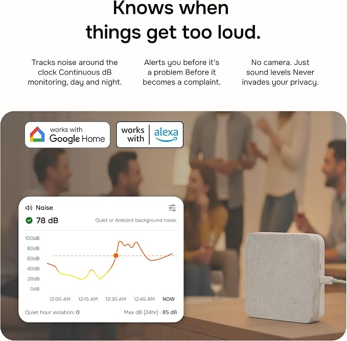 Layla Smart Home Agent 9-in-1 Smart Sensor & Air Quality Monitor (CO2, bVOC, Humidity) | Noise & Motion Detector, AC Controller, Energy Savings | Compatible with Alexa & Google Home | No Subscription - Image 3
