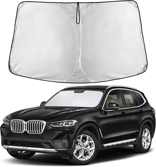 EcoNour Windshield Sunshade Compatible for BMW X3 2018-2024, 2025, 2026 Including sDrive30i, xDrive30i, M40i, and Hybrid Trims, Sun Visor for Front Window Sun Shade Cover, Car Accessories by EcoNour