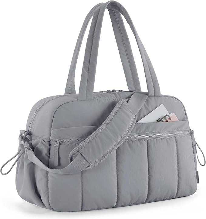 BAGSMART Duffle Bag for Travel, Gym Bag for Women, Weekender Carry on Bag | PVC Wet Pocket, Airline Approved Personal Carry-on Size, Fits Under-seat, One Bag for Gym, Travel, Hospital, Overnight by BAGSMART