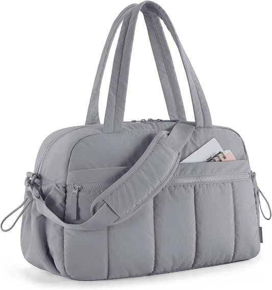BAGSMART Duffle Bag for Travel, Gym Bag for Women, Weekender Carry on Bag | PVC Wet Pocket, Airline Approved Personal Carry-on Size, Fits Under-seat, One Bag for Gym, Travel, Hospital, Overnight by BAGSMART