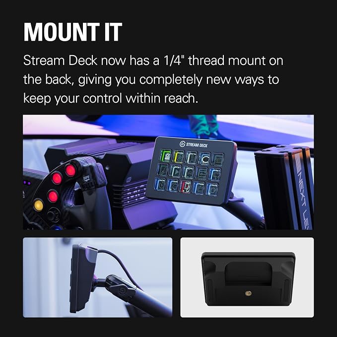 Elgato Stream Deck Scissor Keys Workflow Controller | Tactile, responsive macro keys, Monitor CPU, GPU, ping, FPS, LED-lit icons, Regular plugin updates, Windows and macOS - Image 5