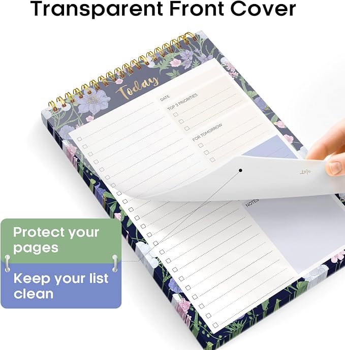 Taja To Do List Notepad, Undated Daily Planner for Work and Goal Setting | Blue Meadow, 52 Sheets, 9.8" x 6.5" , for Office, Home and school, Daily Task Planning, Notes and Everyday Organization - Image 3