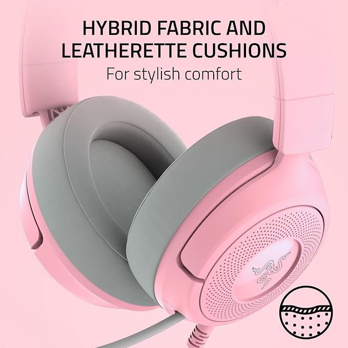 Razer Kraken Kitty V3 X Wired Gaming Headset, Kitty Ears, Pink | HyperClear Cardioid Mic, 40 mm Drivers, 7.1 Surround Sound, Comfy Ear Cushions, Cross-Platform via 3.5mm PC, PS5, Xbox - Image 7