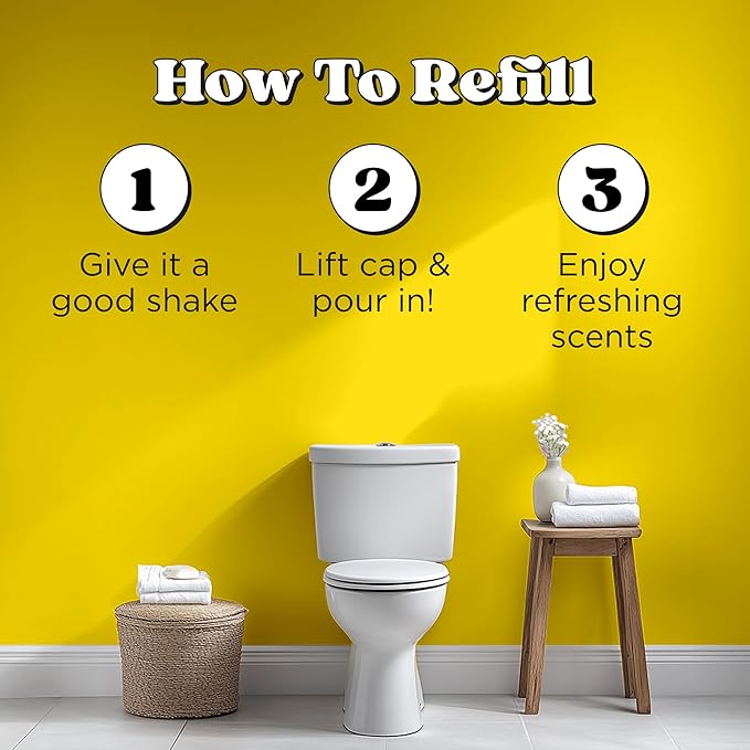 Poo-Pourri Before-You-Go Toilet Spray Refill, Original Citrus, 16 Fl Oz, Up to 800 Uses, Bathroom Odor Deodorizer with Essential Oils for Home or Work, Lemon, Bergamot and Lemongrass Scent - Image 5