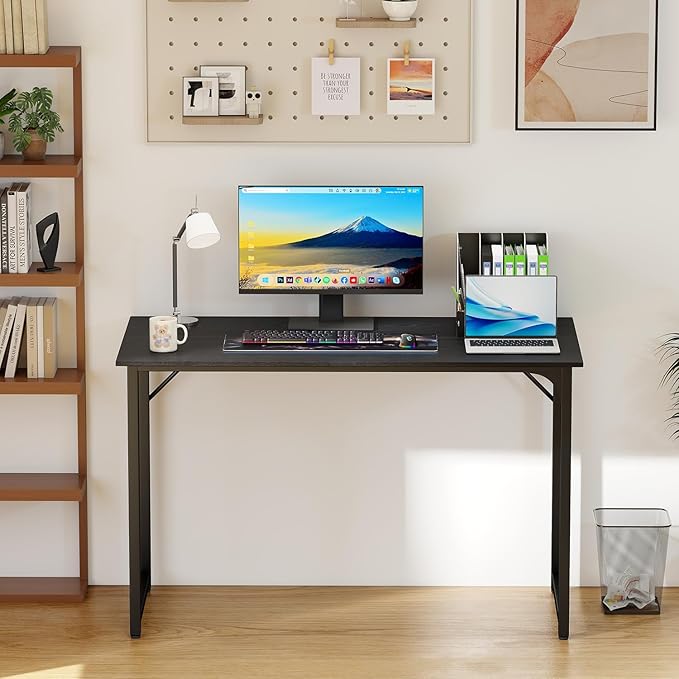 BestOffice Computer Desk,Home Office Desk, Modern Simple Style for Home Office Study Writing (Black, 47 Inch) - Image 4