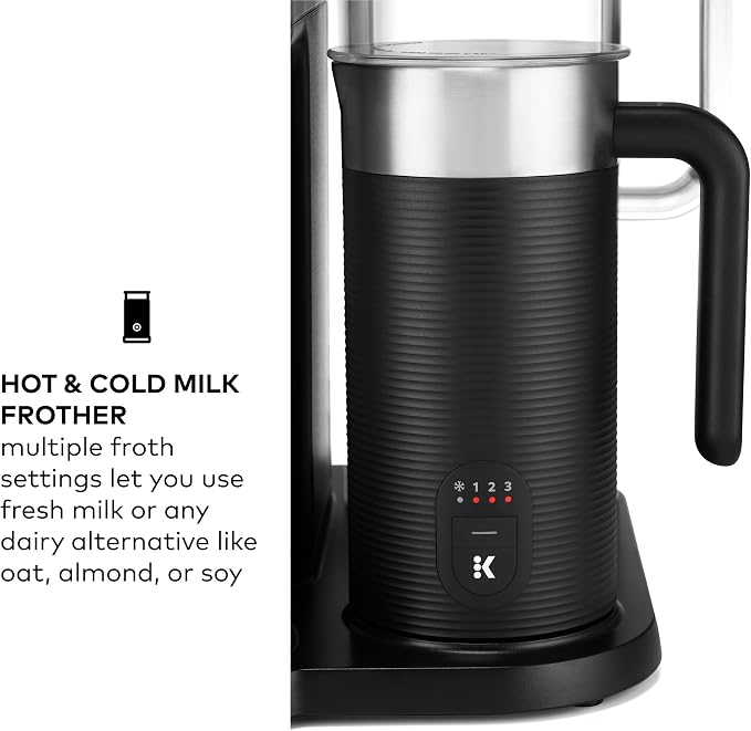 Keurig K-Café SMART Single Serve Coffee Maker with WiFi Compatibility, Latte and Cappuccino Machine with Built-In Frother, 6 Brew Sizes, Black | WIFI Brewid Smart Brewing, Built-in Milk Frother for Lattes and Cappuccinos, 6 Brew Sizes, K-Cup Pod Compat... - Image 9