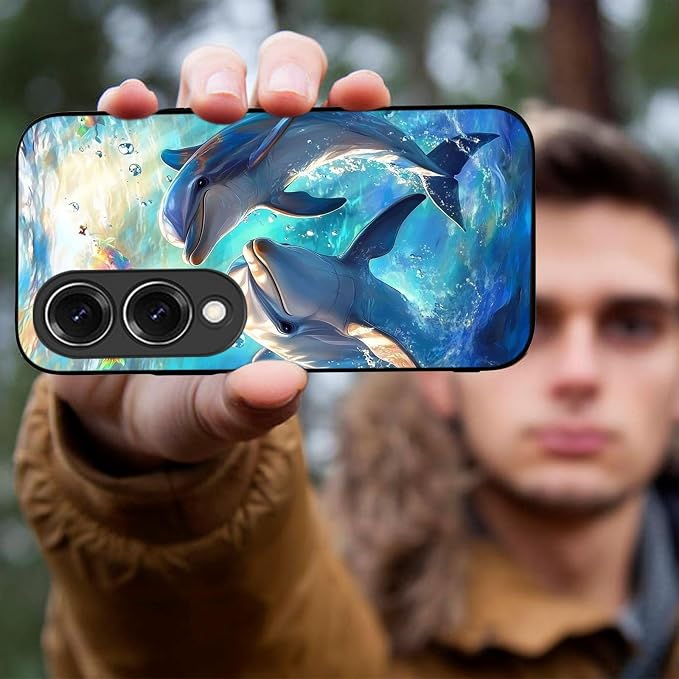 Designed for Galaxy S25 Edge Phone Case,Slim Silicone Shockproof Protective Case for Galaxy S25 Edge 6.7 inch,Dolphin - Image 4