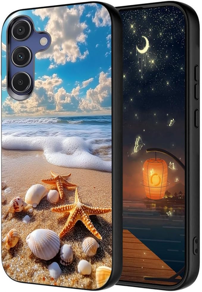 Designed for Galaxy S24 FE Phone Case,Slim Silicone Shockproof Protective Case for Galaxy S24 FE 6.7 inch,Beach Shell by Unknown