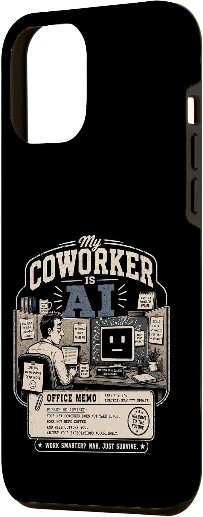 My Coworker is AI Office Humor Funny Workplace Replacement Case for iPhone 12 Pro Max - Image 2