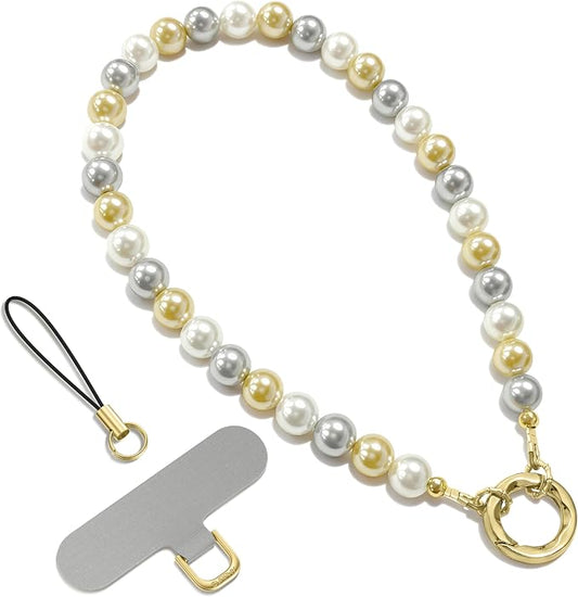 SURPHY Phone Charm, Handmade Beaded Phone Wrist Strap with Tether Tab | Phone Charm Strap, Phone Chain with Premium Metal Buckle, Wrist Strap Fits Cellphone Cases, Wallets, Bags, Keys by SURPHY