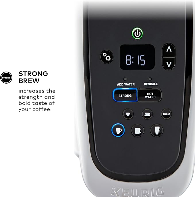 Keurig K-Elite Single Serve K-Cup Pod Coffee Maker, with Strength and Temperature Control, Iced Coffee Capability, 8 to 12oz Brew Size, Programmable, Brushed Gold - Image 6