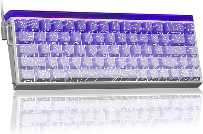 AULA Hero 68 HE 60% Gaming Keyboard Wired, Hall Effect Magnetic Switch Keyboard with Adjustable Actuation, Fast Trigger Mode, 8K Hz Polling Rate, 0.125ms Latency,Side Printed PBT Keycaps, RGB Backlit by AULA