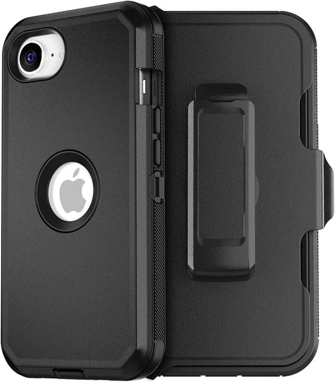 AICase for iPhone 17e/iPhone 16e Case with Belt Clip Holster,Heavy Duty Drop Protection Full Body Rugged Shockproof/Drop Proof/Dust Proof Military Protective Tough Durable Cover for iPhone 17E/16E by AICase