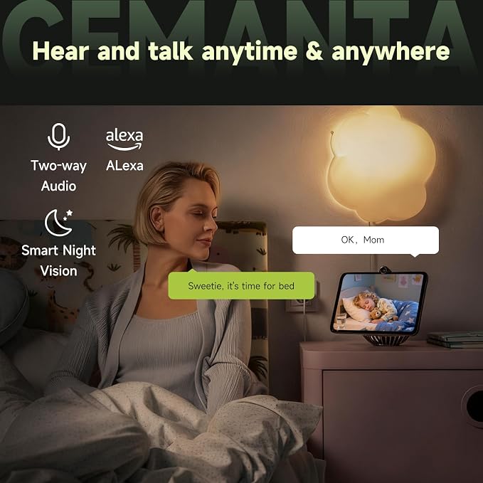 4MP Security Camera Indoor, Free Cloud Storage, Dual-Len Baby & Pet Cam for Home Security, 2.4/5GHz WiFi, 360 PTZ, 2-Way Audio, Color Night Vision, AI Motion Detection, Compatible with Alexa - Image 6